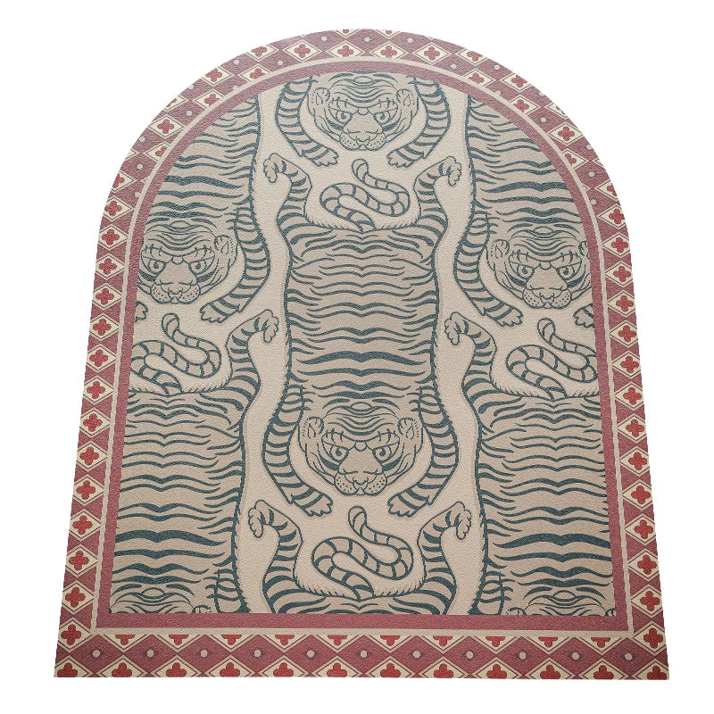 Tiger Mat Red Doorway Carpet Bedroom Decorative Tiger Rug Kitchen Floor Mats Oversized Living Room Alfombra Tapete ковер 러그 Home