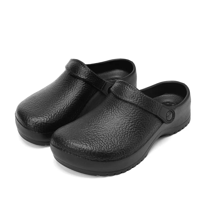 Chef Shoes Men's Summer New Large Size Black Kitchen Work Shoes Non-slip Men's Shoes