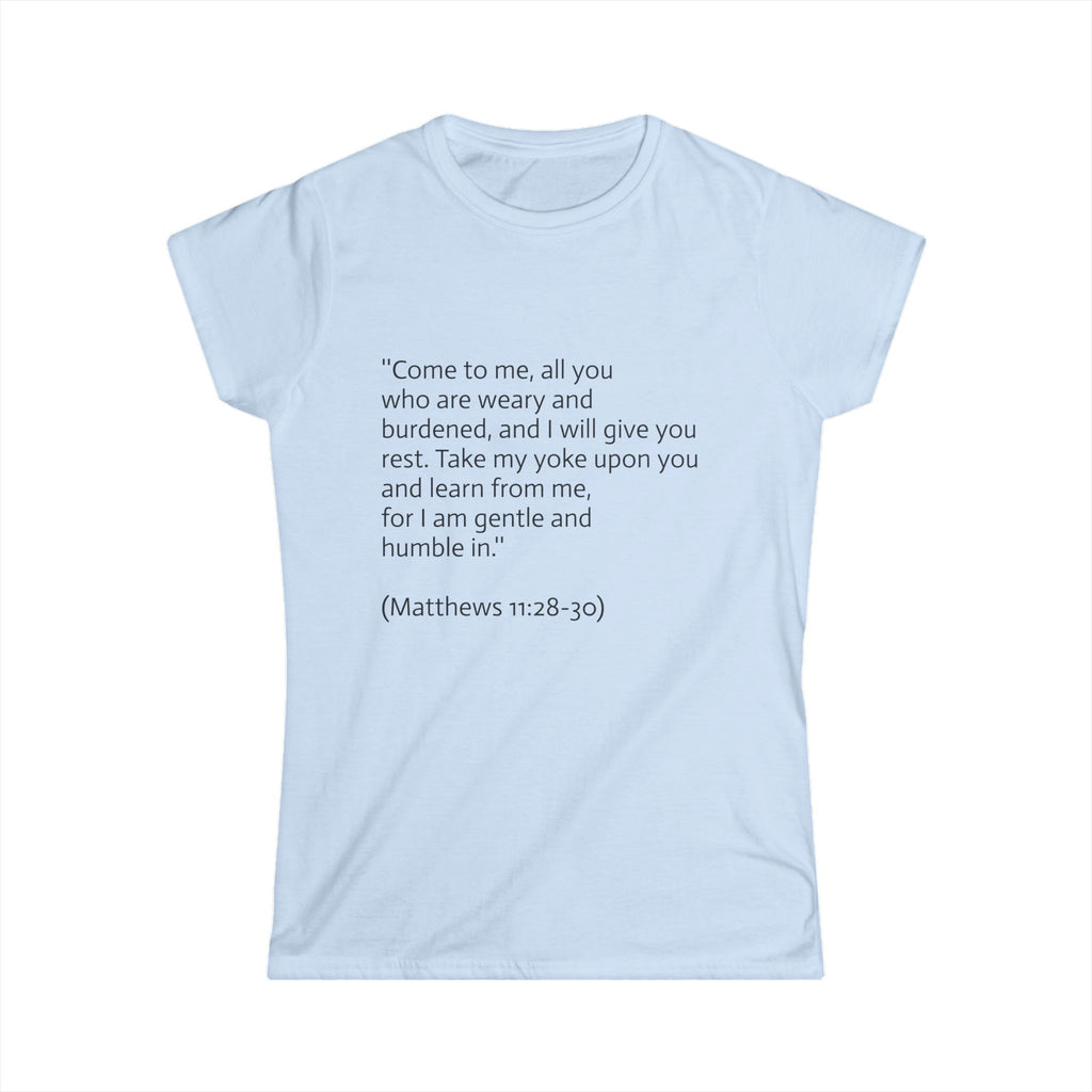 Women's Tee with Bible Verses