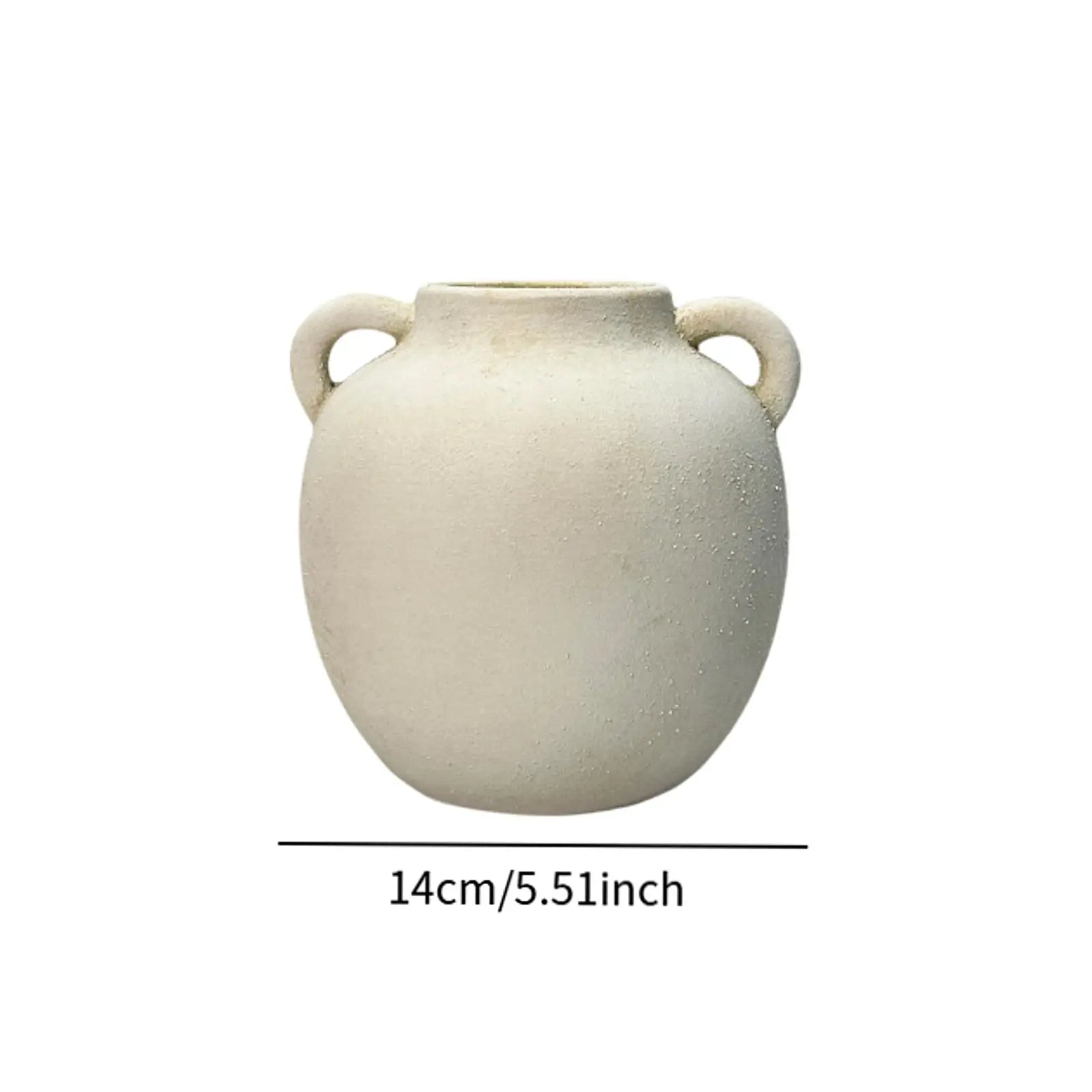 Ceramic Vase Retro Wabi Sabi Pottery Handmade Distressed Flower Vase Plant Container for Entryway Dining Room Bookshelf Rustic