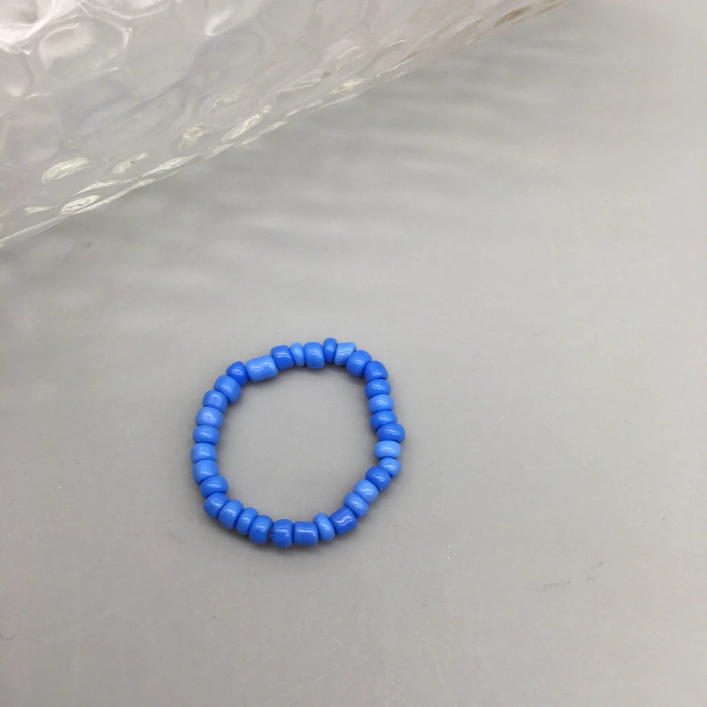 Simple Seed Beads Rings For Women Fashion Crystal Beaded Rings Cute Minimalist Coloful Beads Geometric Stacked Fine Rings