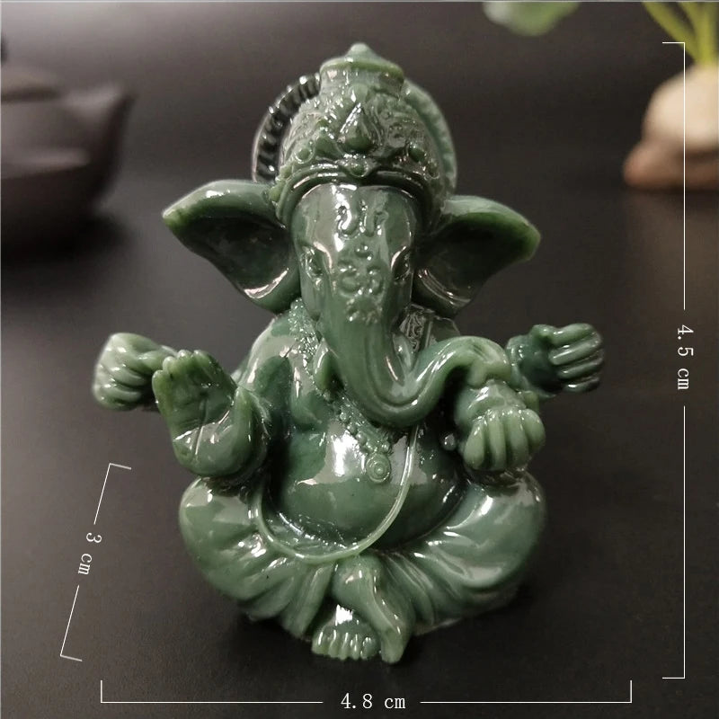 Bronze Color Lord Ganesha Statue Buddha Ornaments Elephant Hindu God Sculpture Figurines Home Office Decoration Buddha Statues