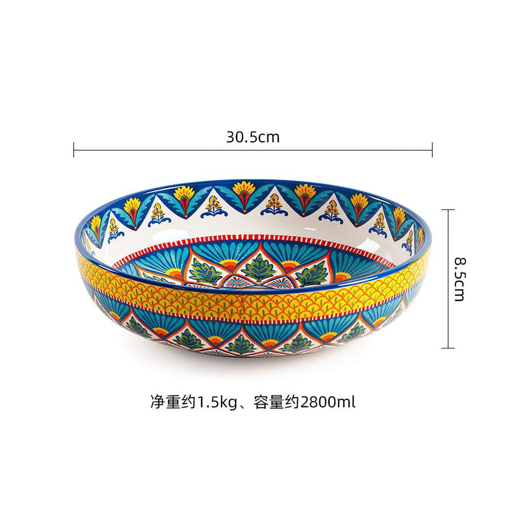 Plates Dinner Serving Ceramic Tableware Household Kettle Bohemia Rectangular Flat Dish Steak Salad Tray Soup Noodle Bowl Mug