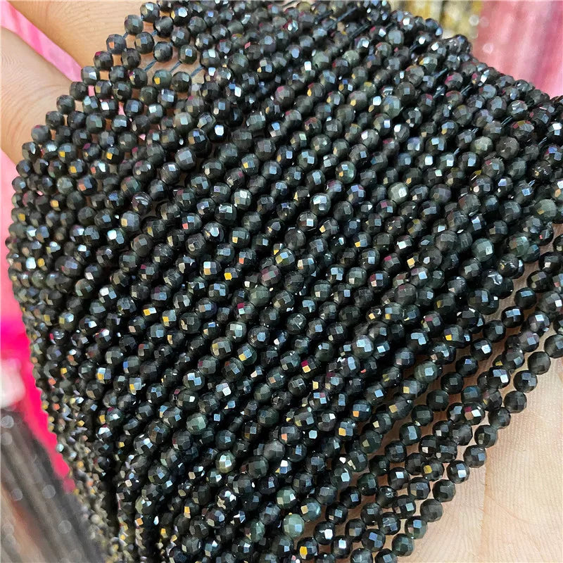 Faceted Natural 2 3 mm Stone Bead Zircon Rose Quartzs Amethysts Rubys Agates Seed Beads for Jewelry Making Beadwork DIY Supplies