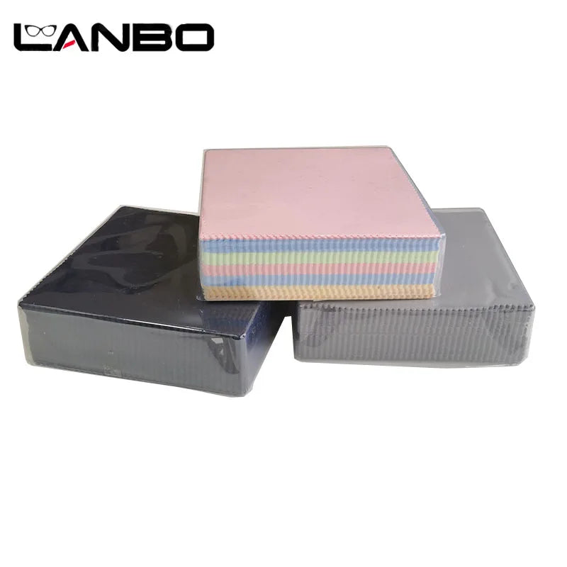 LANBO New 100pcs Glasses Cloth Microfiber Cleaner Cloths Cleaning Glasses Lens Clothes Eyeglasses Cloth Eyewear Accessories