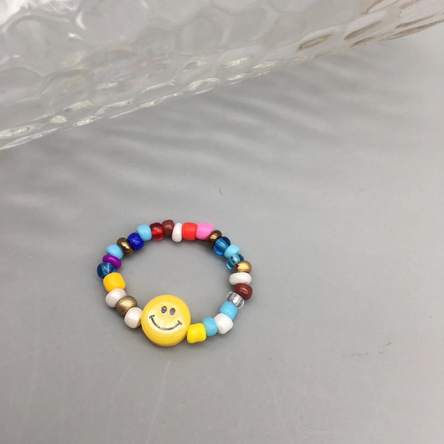 Simple Seed Beads Rings For Women Fashion Crystal Beaded Rings Cute Minimalist Coloful Beads Geometric Stacked Fine Rings