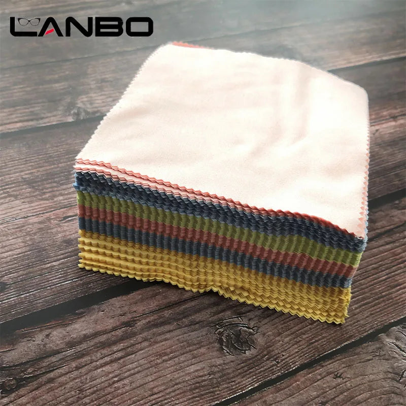 LANBO New 100pcs Glasses Cloth Microfiber Cleaner Cloths Cleaning Glasses Lens Clothes Eyeglasses Cloth Eyewear Accessories