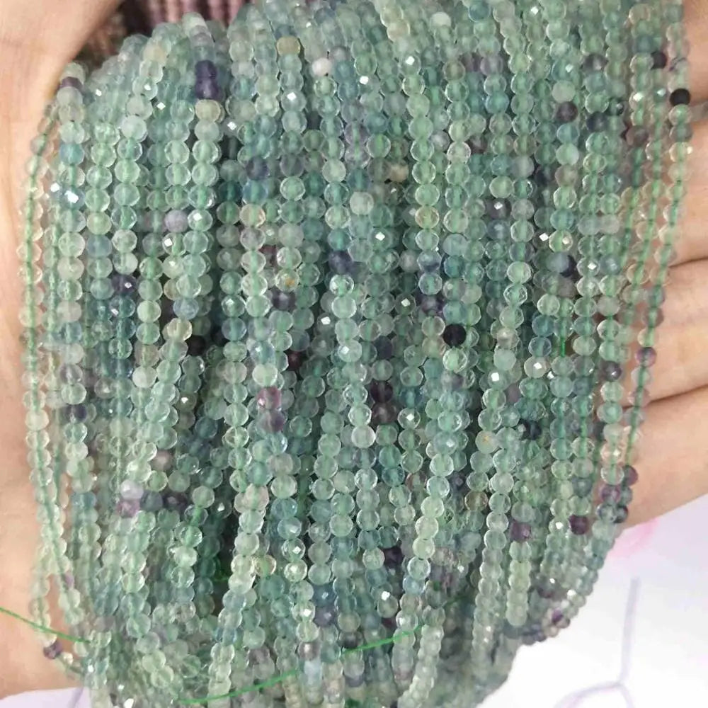 Faceted 2 3MM Natural Jades Rose Quarts Amethysts Small Round Stone Loose Bead For Jewelry Makng Charm DIY Bracele Necklace