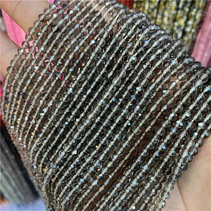 Faceted Natural 2 3 mm Stone Bead Zircon Rose Quartzs Amethysts Rubys Agates Seed Beads for Jewelry Making Beadwork DIY Supplies