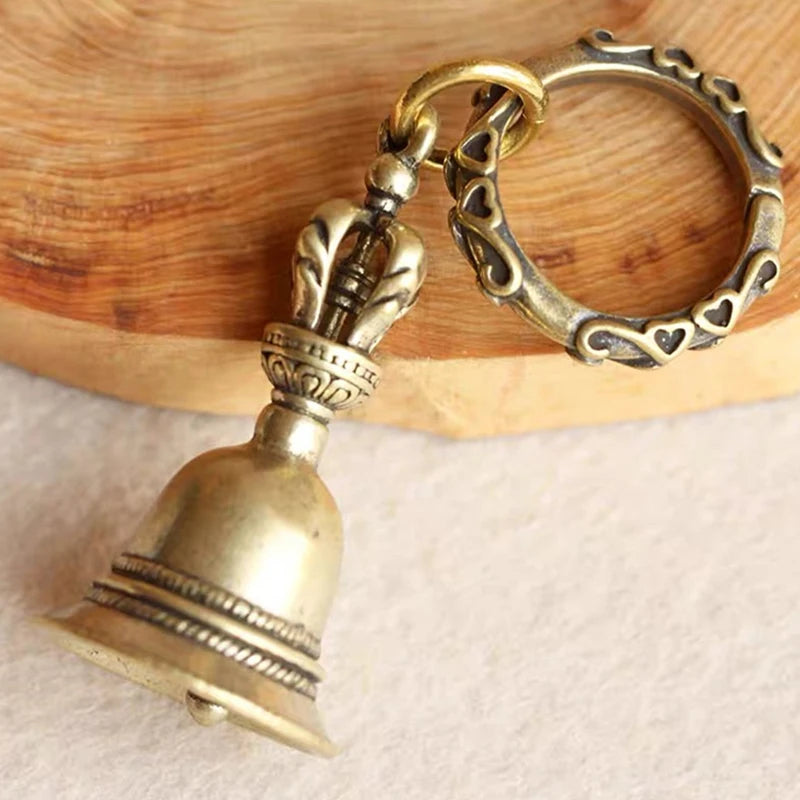Brass Handicraft die-casting Drop Bell Key Car Button Wind Bell Tibetan Bronze Bell Creative Gift Home Decoration Accessories