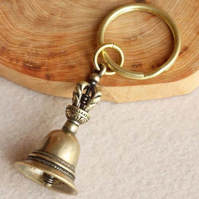 Brass Handicraft die-casting Drop Bell Key Car Button Wind Bell Tibetan Bronze Bell Creative Gift Home Decoration Accessories