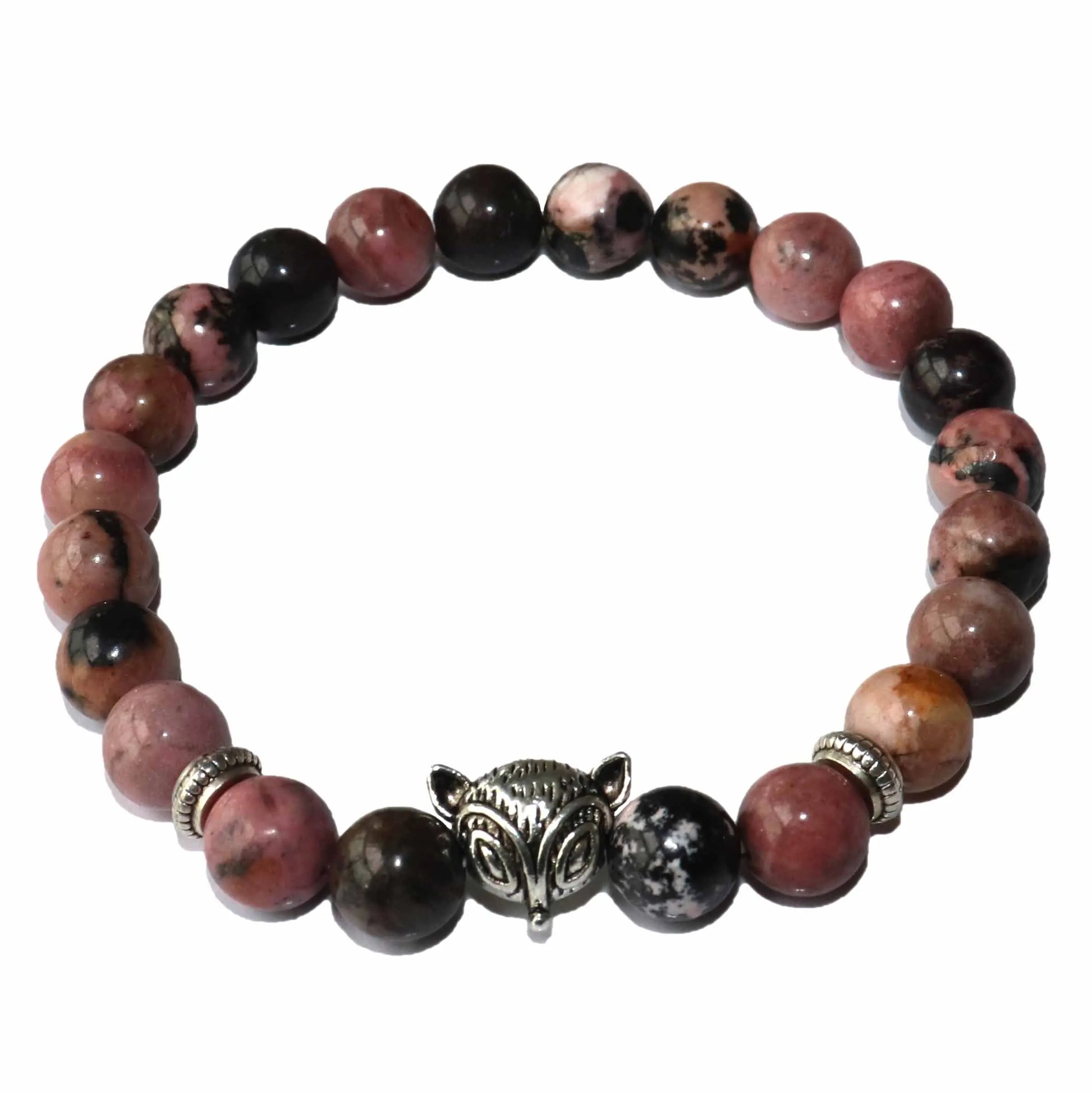 Natural Stone Men's Beaded Jewelry Crystal Agates Jades Tiger Eye Stone Beaded Fox Bracelets Party Gift Stretch Yoga Jewelry