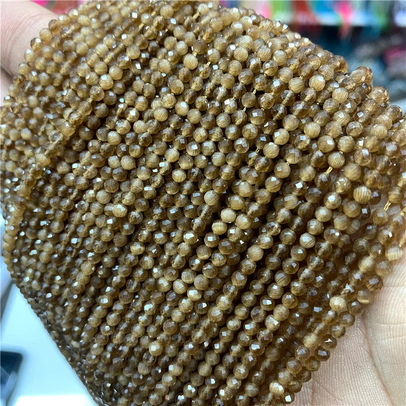 Faceted Natural 2 3 mm Stone Bead Zircon Rose Quartzs Amethysts Rubys Agates Seed Beads for Jewelry Making Beadwork DIY Supplies