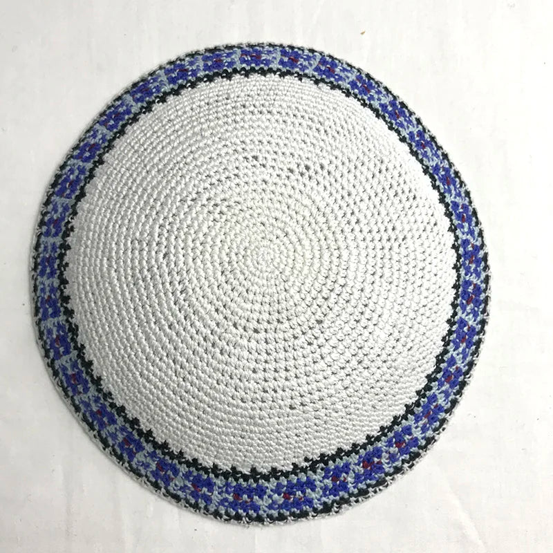 Judaica 15cm 5.9Inch Jewish Knitted Kippah Hat Yarmulke Yarmulka Cap Kippa
