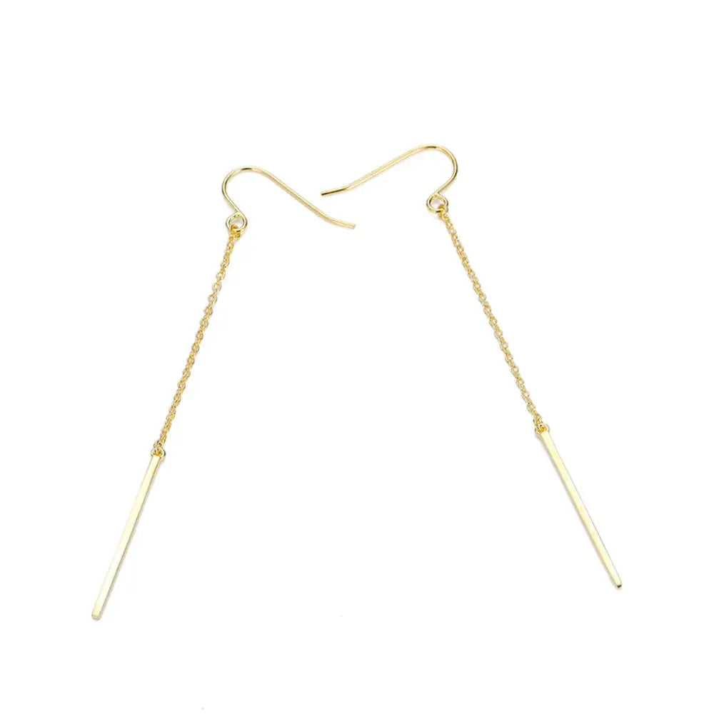e-Manco Trendy Long Earrings for Women Korean Drop Dangle Earrings Minimalist Fish Hoop Earrings Fashion Jewelry