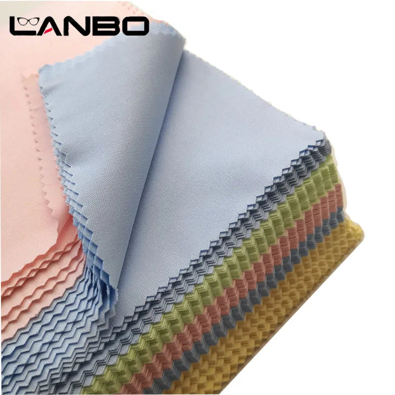 LANBO New 100pcs Glasses Cloth Microfiber Cleaner Cloths Cleaning Glasses Lens Clothes Eyeglasses Cloth Eyewear Accessories