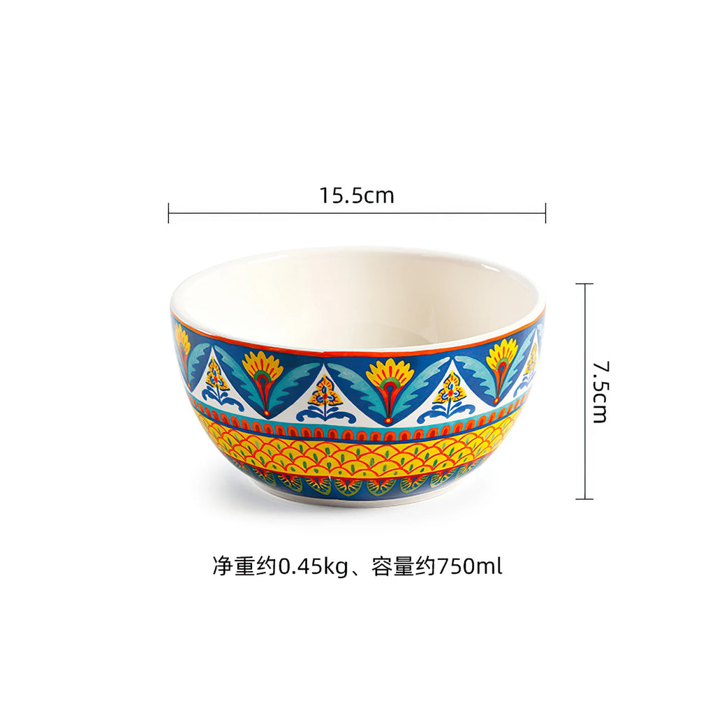 Plates Dinner Serving Ceramic Tableware Household Kettle Bohemia Rectangular Flat Dish Steak Salad Tray Soup Noodle Bowl Mug