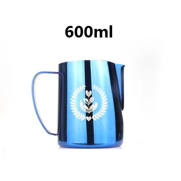 Frothing Pitcher 600ml Espresso Stainless Steel Pull Flower Cup Latte Coffee Milk Mug Frother Milk Foaming For Barista Tool