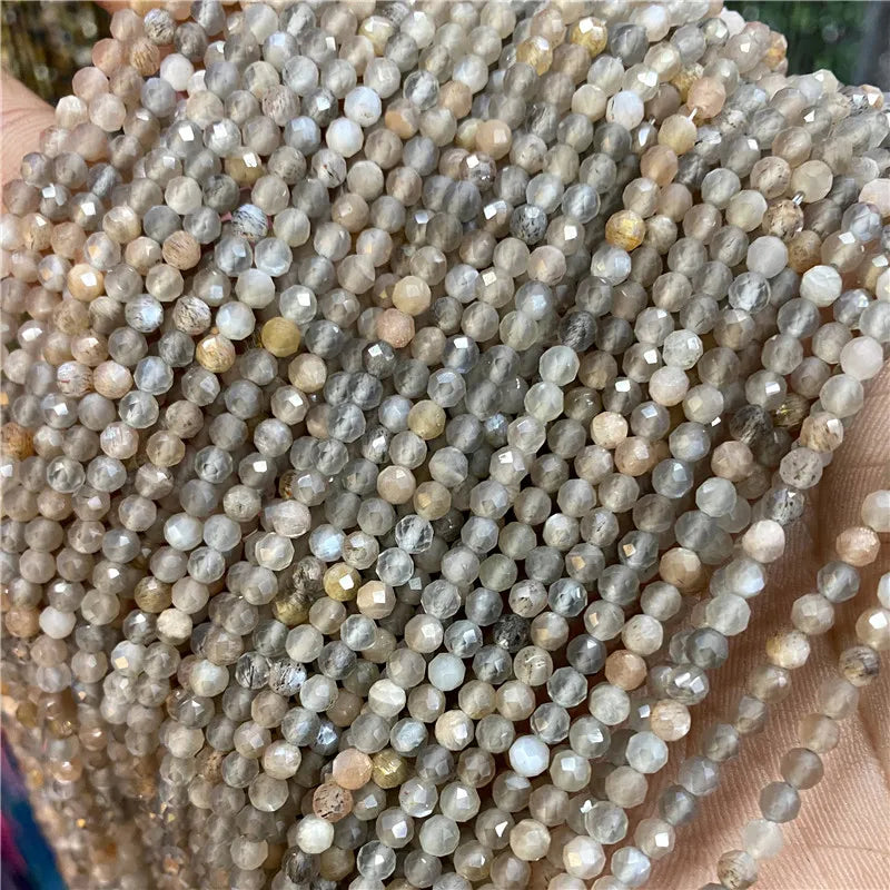 Faceted Natural 2 3 mm Stone Bead Zircon Rose Quartzs Amethysts Rubys Agates Seed Beads for Jewelry Making Beadwork DIY Supplies