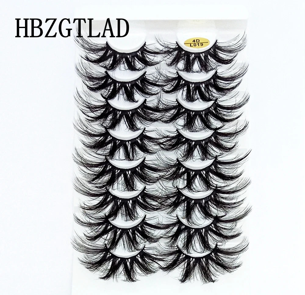 New 4-8 Pairs Mink Eyelashes 10-25mm Lashes Fluffy 3d Mink Lashes Makeup Dramatic Long Natural Eye Lashes Extension Maquillaje