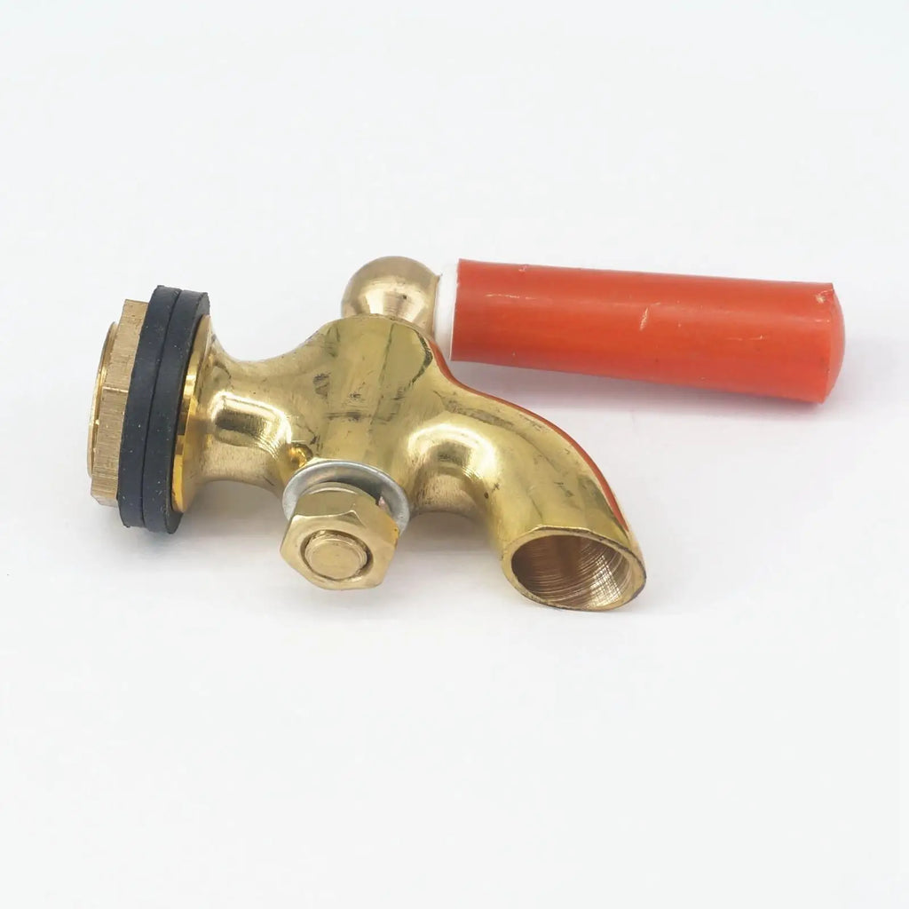 3/8" BSP Male Connection Bronze Antique Brass Red Handle Faucet Water Tap Petcockfor Insulation barrel