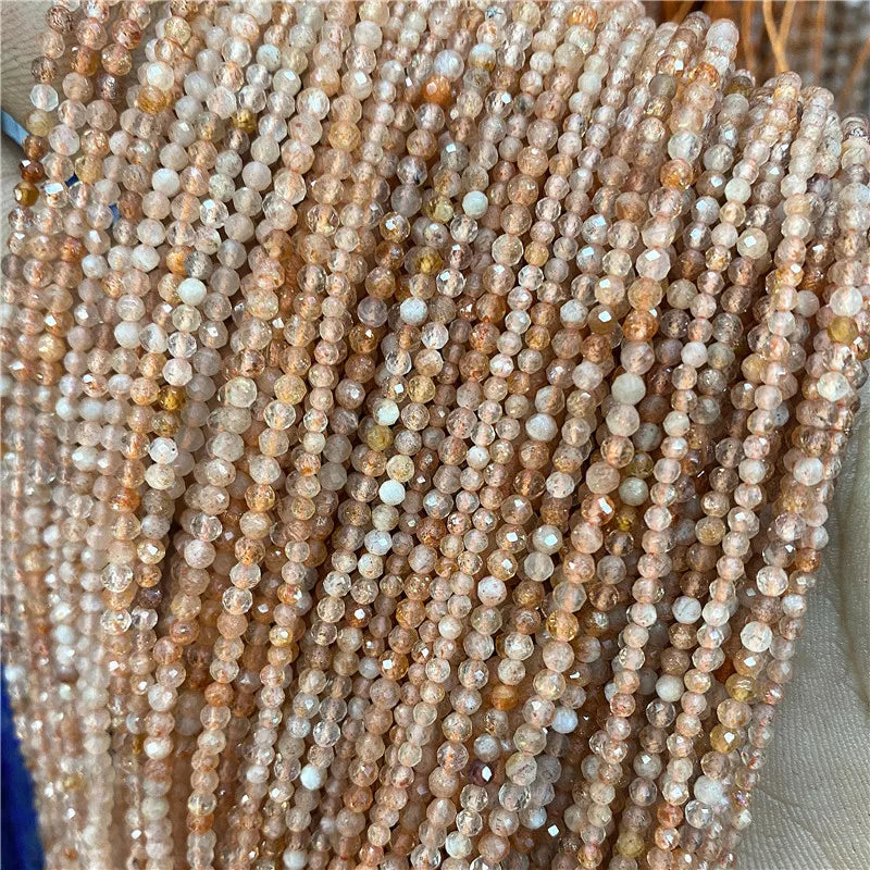 Faceted Natural 2 3 mm Stone Bead Zircon Rose Quartzs Amethysts Rubys Agates Seed Beads for Jewelry Making Beadwork DIY Supplies