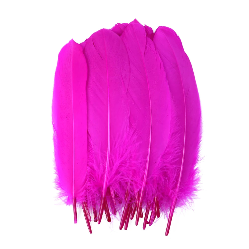 10/50/100pcs Natural Goose feathers Dyed various feather for crafts wedding jewelry party accessories 15-20cm/6-8 inch