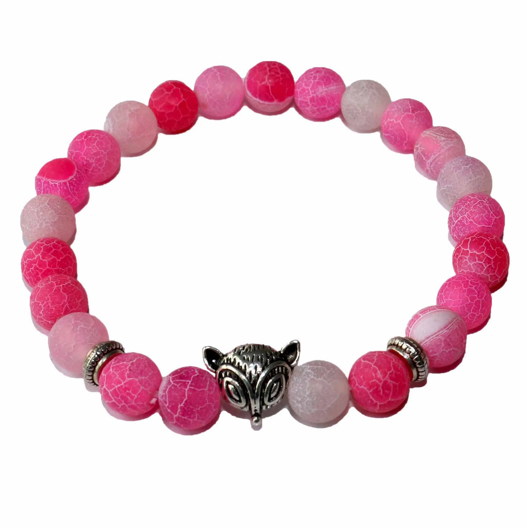 Natural Stone Men's Beaded Jewelry Crystal Agates Jades Tiger Eye Stone Beaded Fox Bracelets Party Gift Stretch Yoga Jewelry