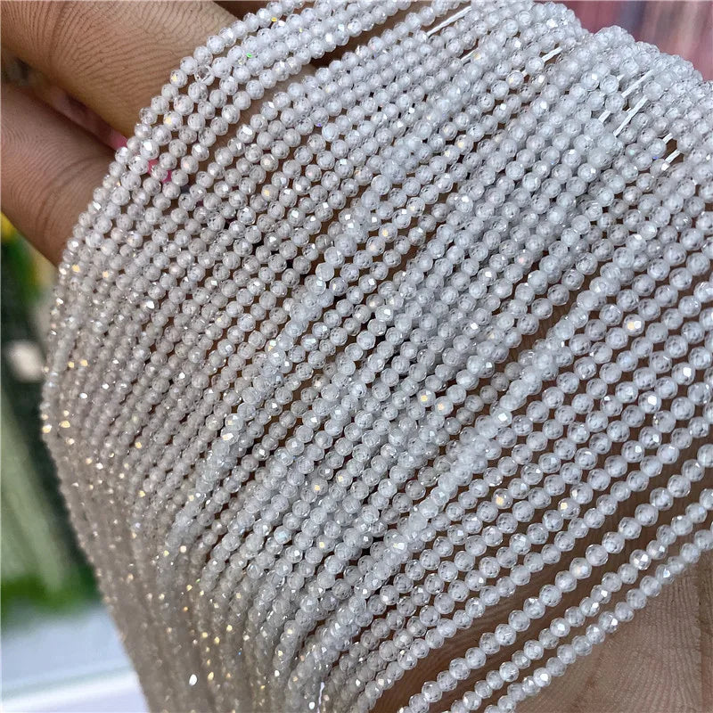 Faceted Natural 2 3 mm Stone Bead Zircon Rose Quartzs Amethysts Rubys Agates Seed Beads for Jewelry Making Beadwork DIY Supplies