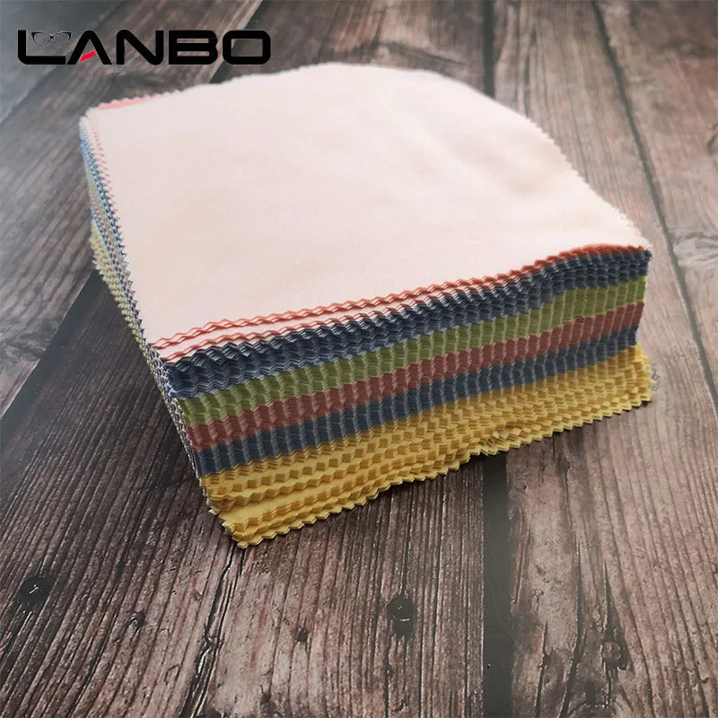 LANBO New 100pcs Glasses Cloth Microfiber Cleaner Cloths Cleaning Glasses Lens Clothes Eyeglasses Cloth Eyewear Accessories
