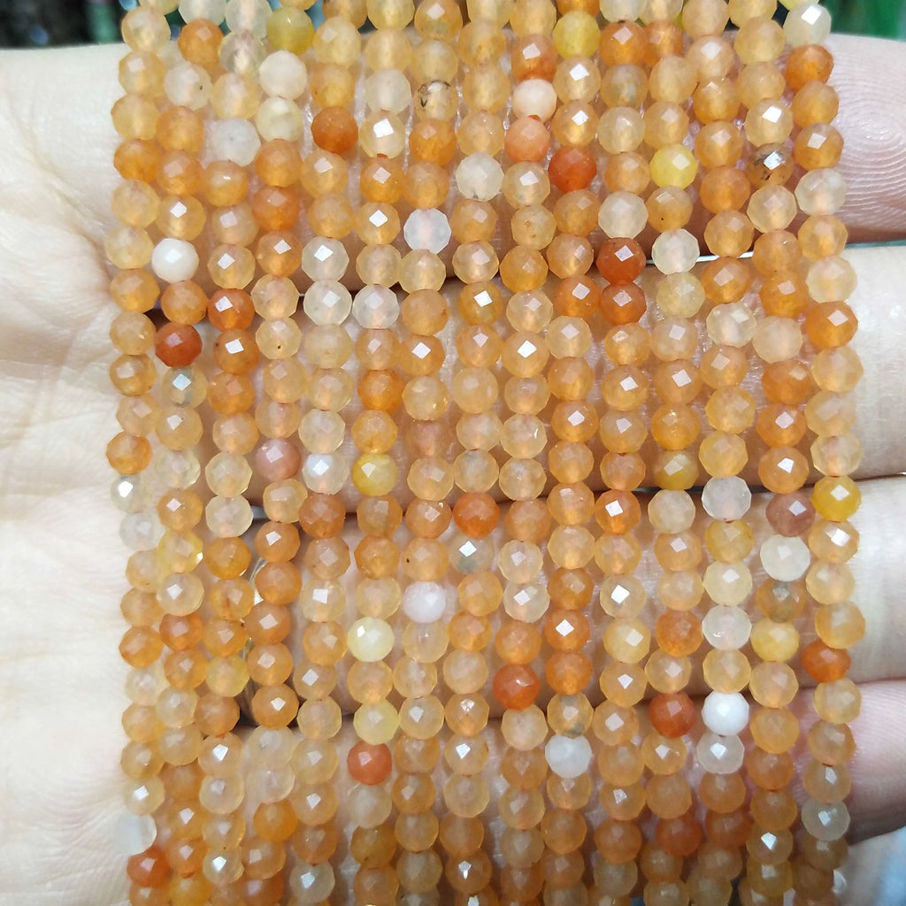 Faceted 2 3MM Natural Jades Rose Quarts Amethysts Small Round Stone Loose Bead For Jewelry Makng Charm DIY Bracele Necklace