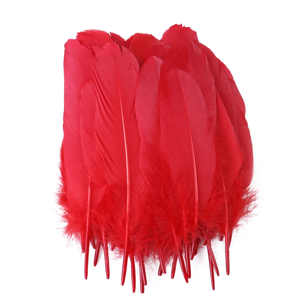 10/50/100pcs Natural Goose feathers Dyed various feather for crafts wedding jewelry party accessories 15-20cm/6-8 inch