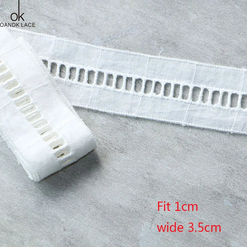 2 yard cotton embroidery lace cloth white DIY hand skirt neckline curtain bedding clothing decoration