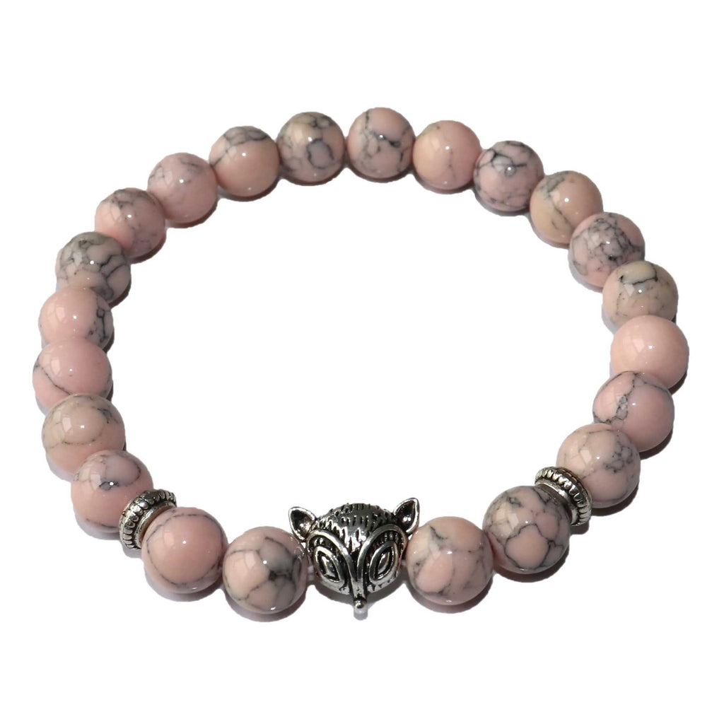 Natural Stone Men's Beaded Jewelry Crystal Agates Jades Tiger Eye Stone Beaded Fox Bracelets Party Gift Stretch Yoga Jewelry