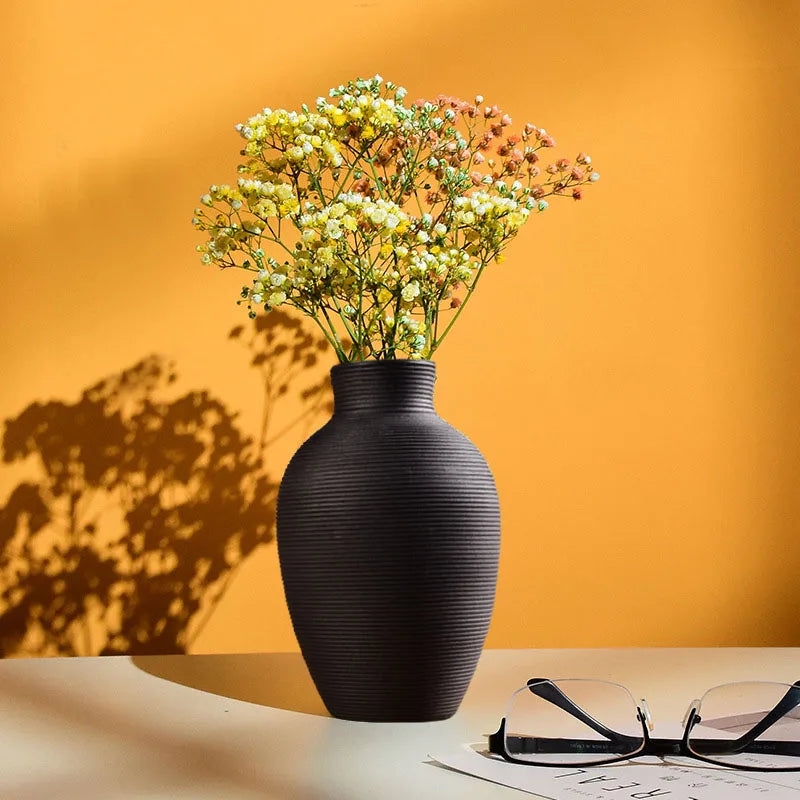 Ceramic Vase For Home Decor Nordic Flower Pot Home Living Room Decoration  Flower Vase Cachepot For Flowers Modern for interior