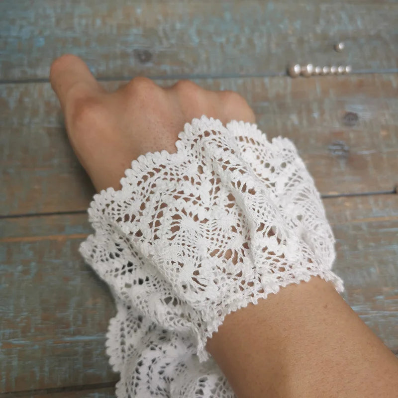 Cotton Embroidery Pleated Lace Cloth DIY Children's Clothes Body Skirt Pants Ruffled Trim Sewing Decoration Dentelle Ruban