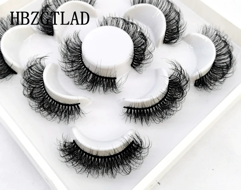 New 4-8 Pairs Mink Eyelashes 10-25mm Lashes Fluffy 3d Mink Lashes Makeup Dramatic Long Natural Eye Lashes Extension Maquillaje