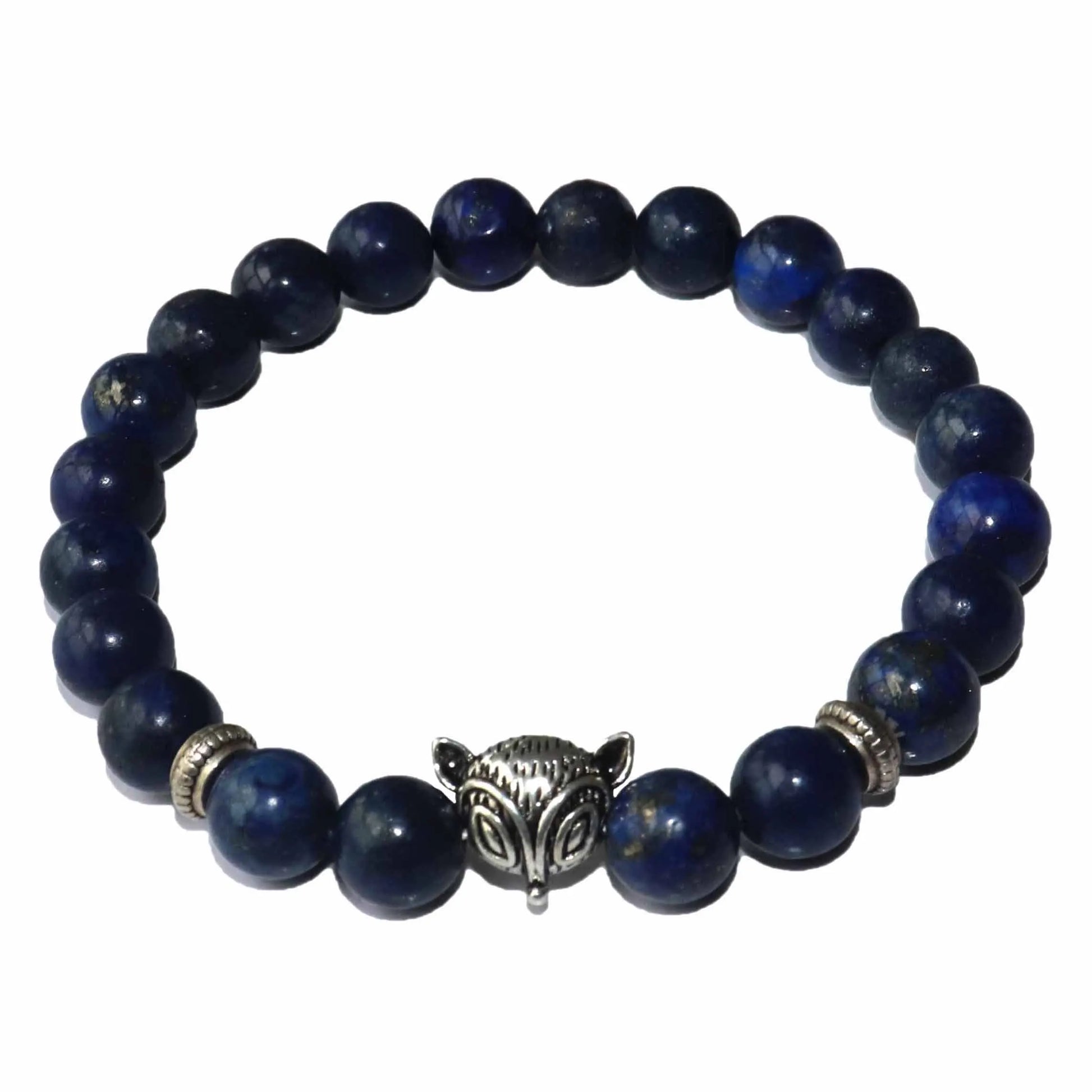 Natural Stone Men's Beaded Jewelry Crystal Agates Jades Tiger Eye Stone Beaded Fox Bracelets Party Gift Stretch Yoga Jewelry