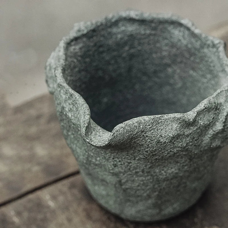TeaCup Natural Stone Teapot Handcrafted Carving Tea Pitcher Traditional Artistry Tea Server Home Decor Chinese Tea Ceremony Cup