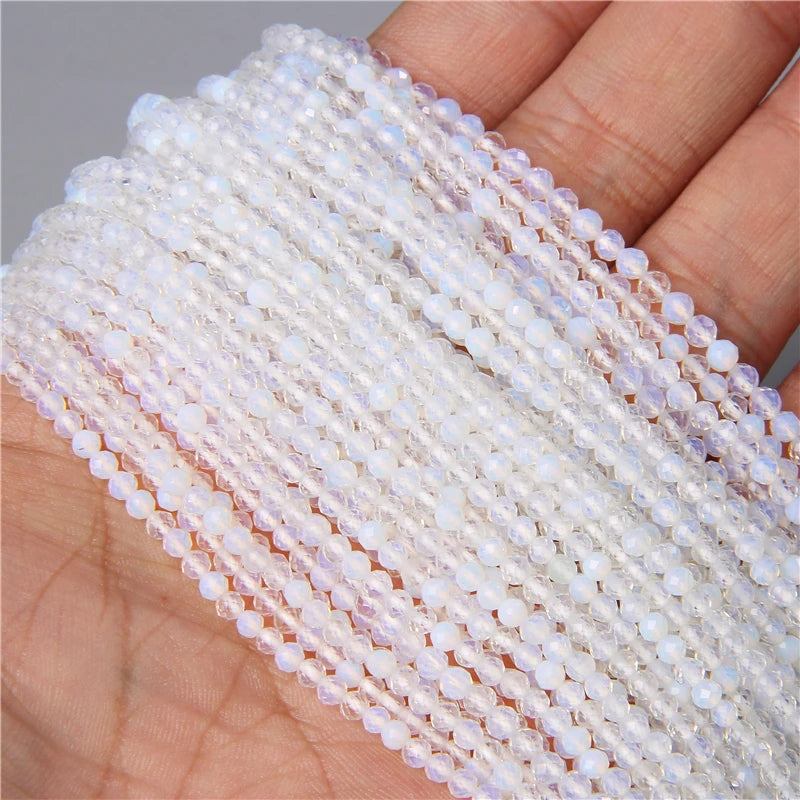 Faceted Natural 2 3 mm Stone Bead Zircon Rose Quartzs Amethysts Rubys Agates Seed Beads for Jewelry Making Beadwork DIY Supplies