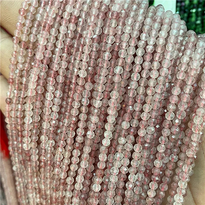 Faceted Natural 2 3 mm Stone Bead Zircon Rose Quartzs Amethysts Rubys Agates Seed Beads for Jewelry Making Beadwork DIY Supplies