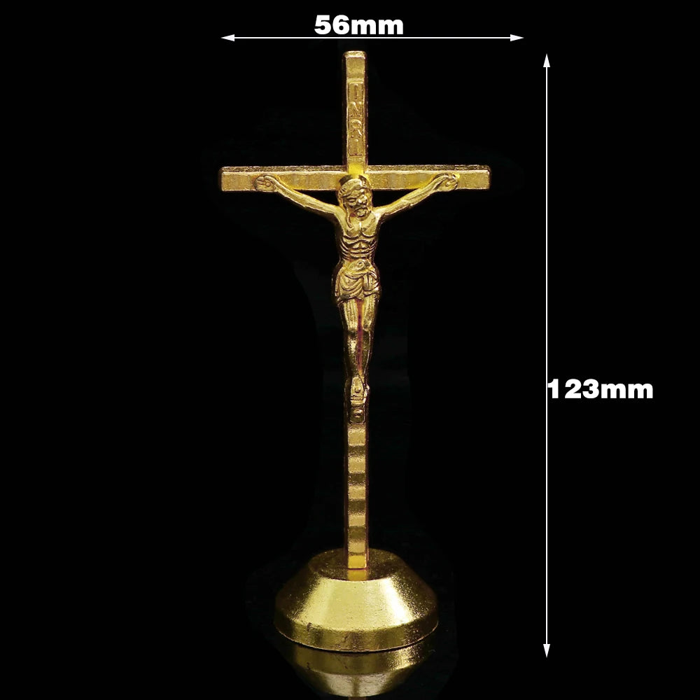 Holy Communion Religious JHS Statue Mini First Gift Jesus Charms Golden Sacramento Baptismal Table Decoration Statue