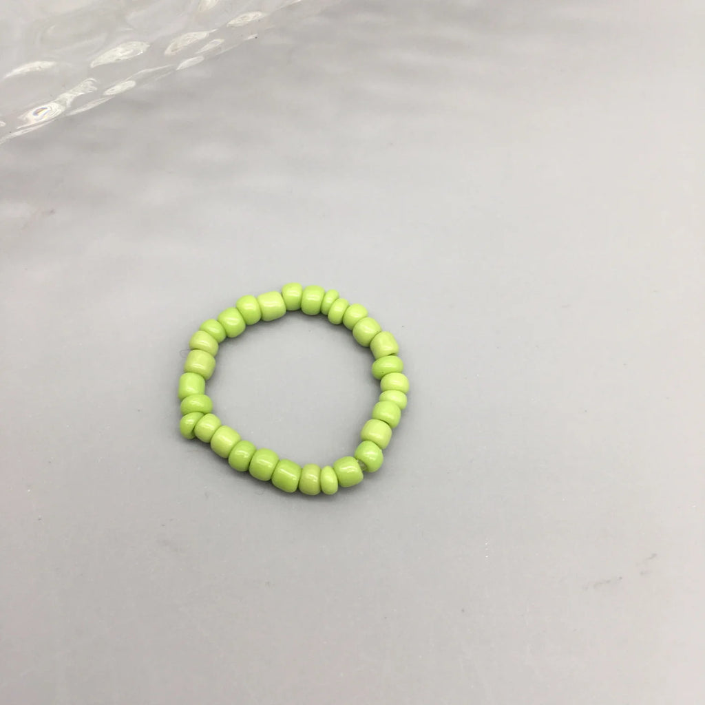Simple Seed Beads Rings For Women Fashion Crystal Beaded Rings Cute Minimalist Coloful Beads Geometric Stacked Fine Rings