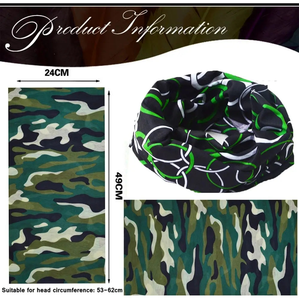 Climbing Hiking Scarf Sport Headwear Men Women Bandanas Motorcycle Turban Hand Band Magic Scarves Outdoor Cycling Headband Mask