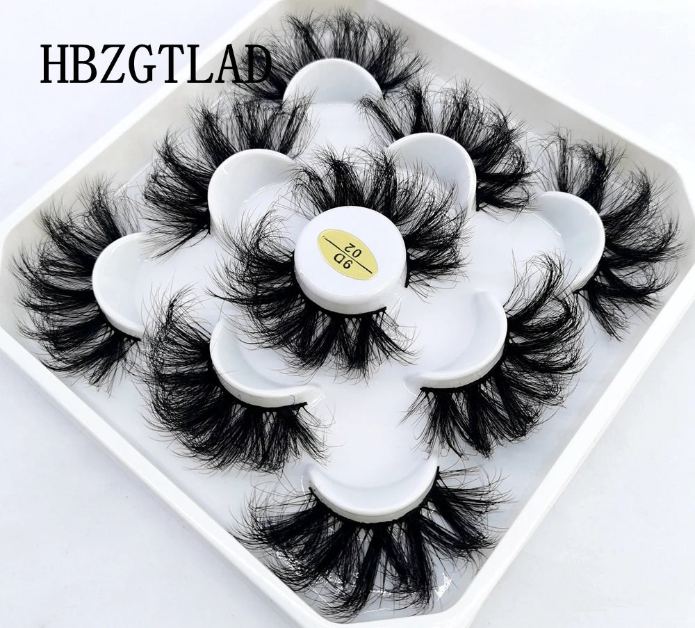 New 4-8 Pairs Mink Eyelashes 10-25mm Lashes Fluffy 3d Mink Lashes Makeup Dramatic Long Natural Eye Lashes Extension Maquillaje