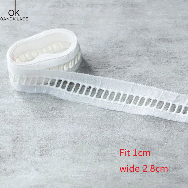 2 yard cotton embroidery lace cloth white DIY hand skirt neckline curtain bedding clothing decoration