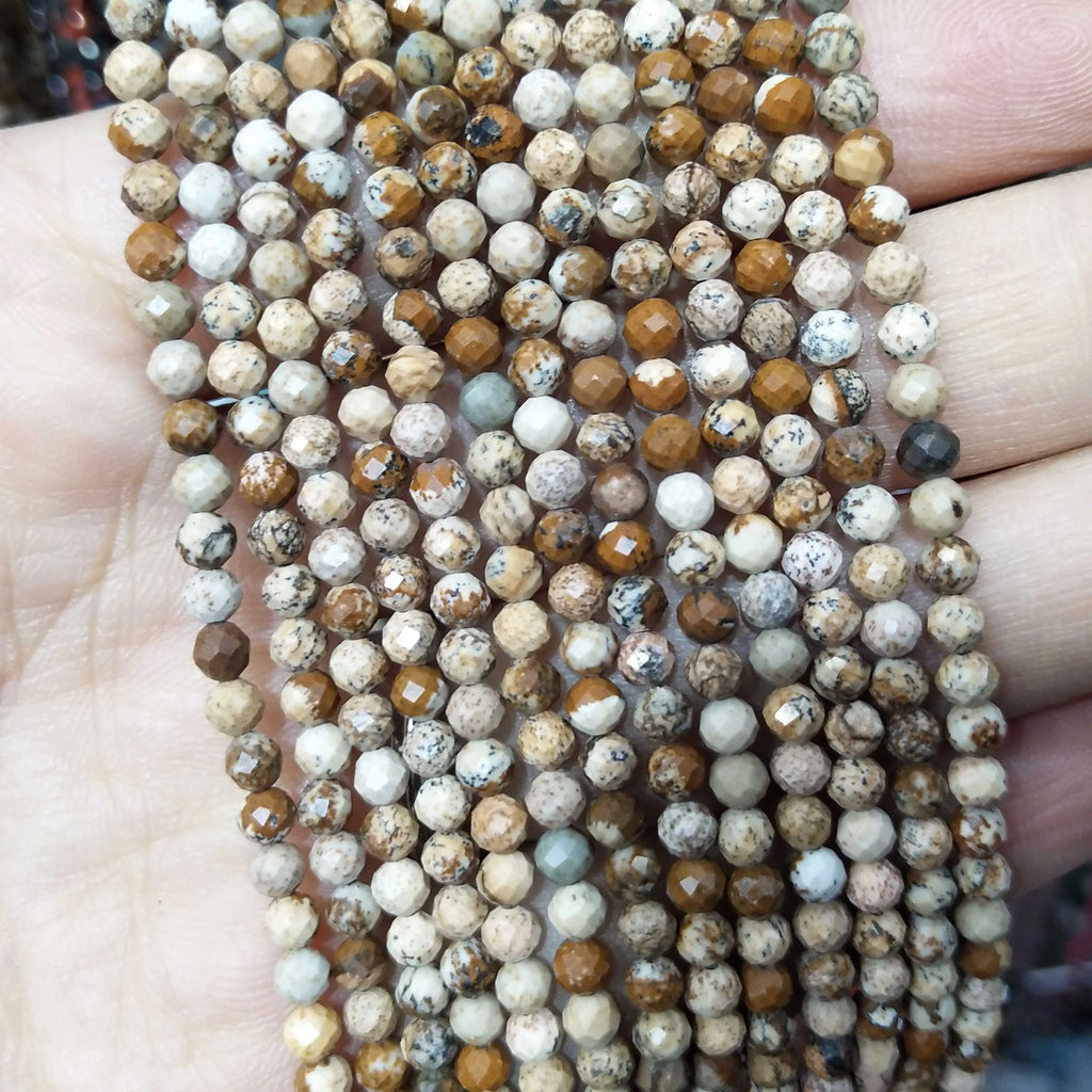 Faceted 2 3MM Natural Jades Rose Quarts Amethysts Small Round Stone Loose Bead For Jewelry Makng Charm DIY Bracele Necklace