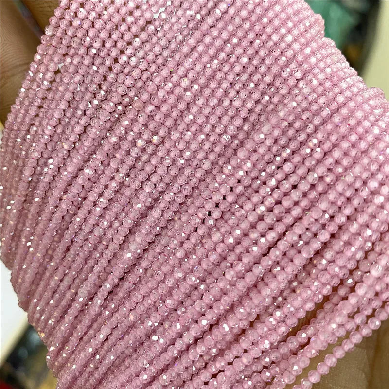 Faceted Natural 2 3 mm Stone Bead Zircon Rose Quartzs Amethysts Rubys Agates Seed Beads for Jewelry Making Beadwork DIY Supplies