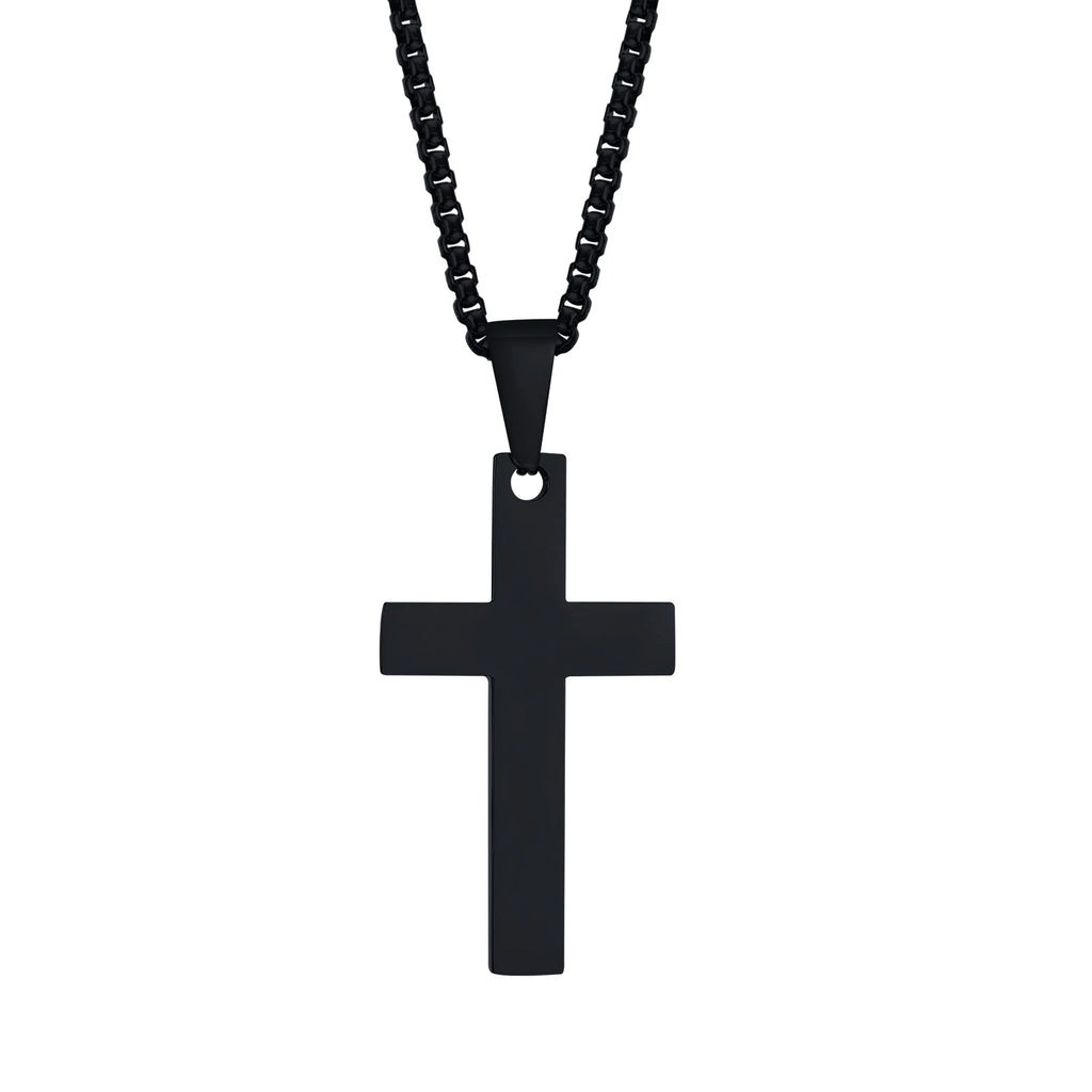 Vnox Minimalist Cross Necklaces Faith Pendant,Simple Stainless Steel Christian Prayer Religious Women Men Jewelry,Car Pendant