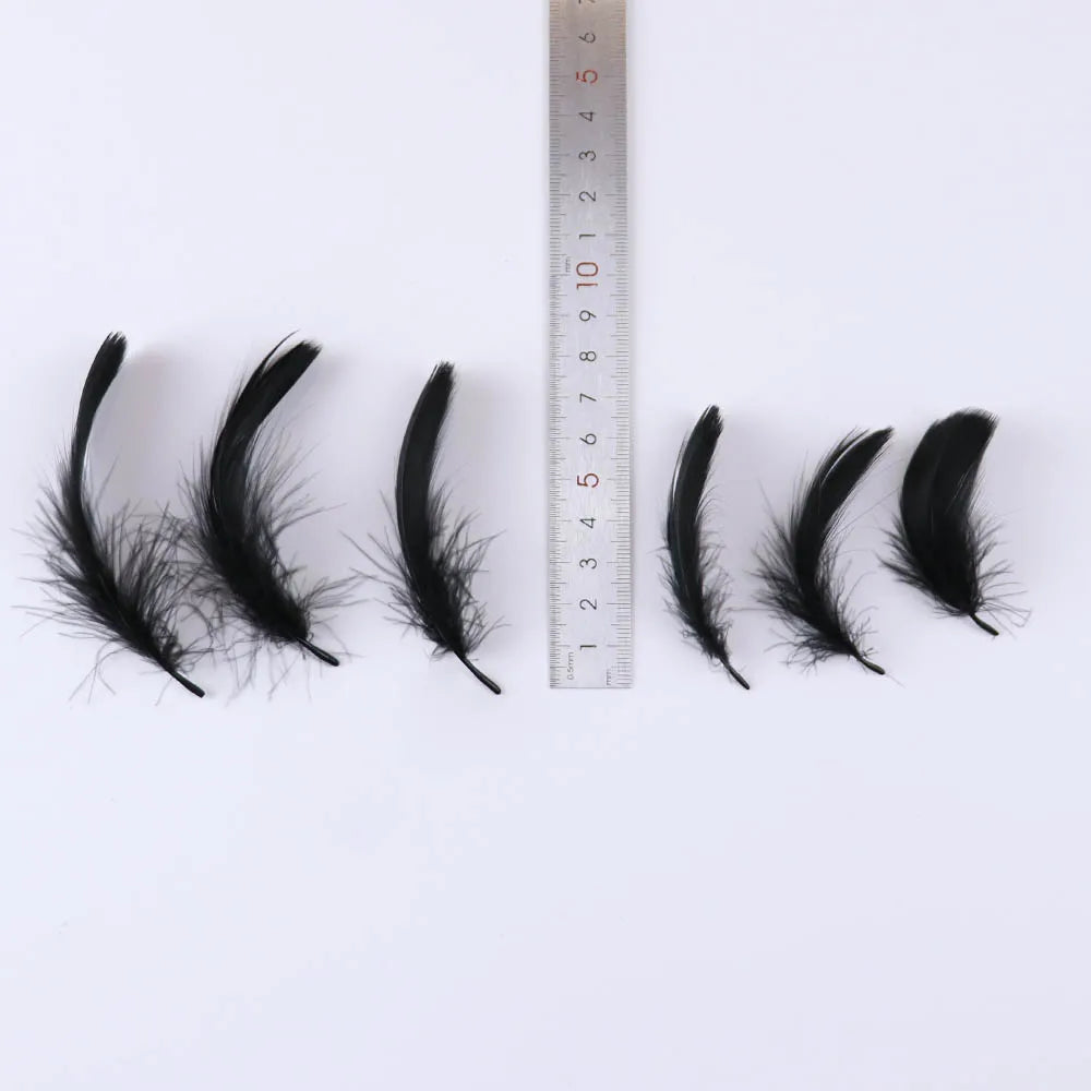 Natural White Goose Feather 5-8Cm Small Plume For Earrings Crafts Jewelry Making Wedding Decoration Fly Tying Feathers Wholesale